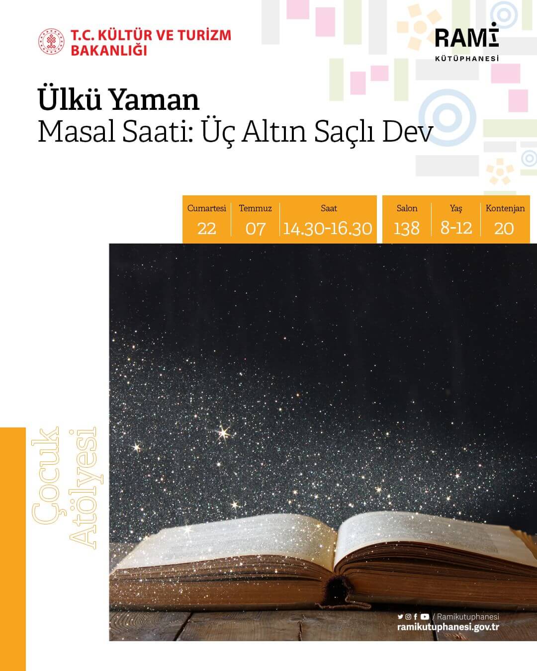 Rami Kütüphanesi - Ülkü Yaman, Masal Saati: Üç Altın Saçlı Dev